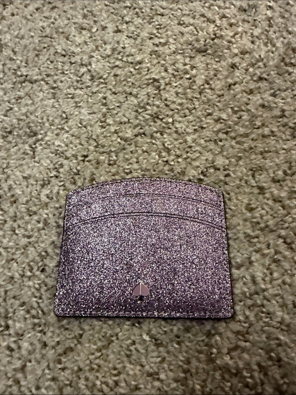 kate spade Glitter Card Holder in Lilac Sparkle